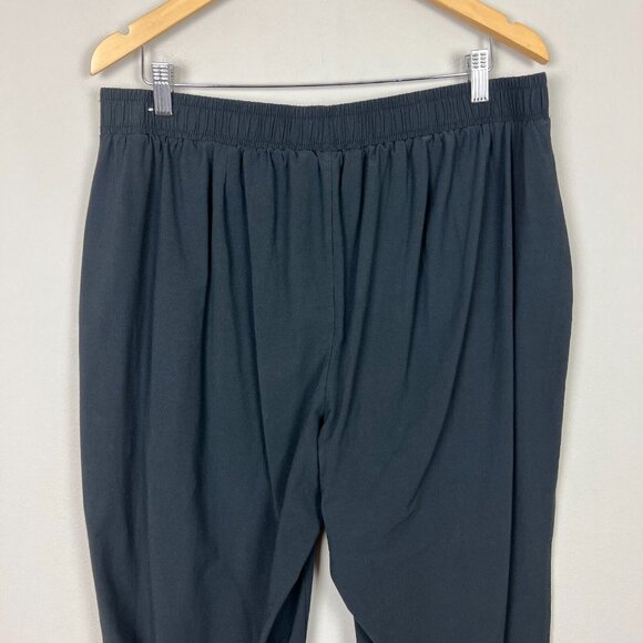 CALIA Pants Womens XL Black Cropped Pleated Stretch High Rise Tapered Activewear - Picture 8 of 10